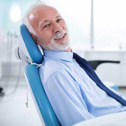 A man in a dental chair