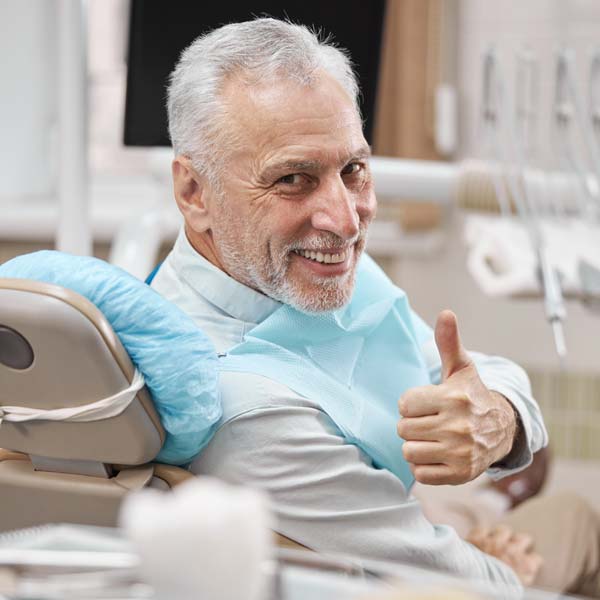 A man in a dental chair