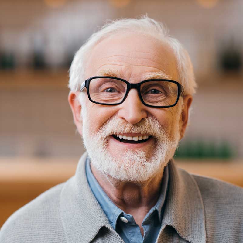 A man with a healthy smile